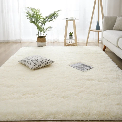 Super Soft Shaggy Rugs Anti-Slip Large Fluffy Rug Living Room Bedroom Carpet Mat - Picture 19 of 35