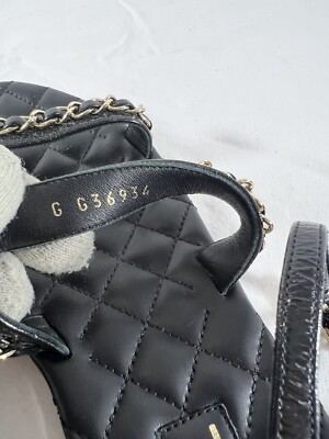 CHANEL Quilted Leather & Gold Chain Strappy Flat Sandals