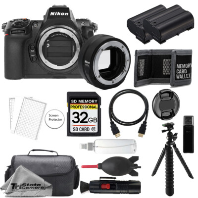 Nikon Z8 Camera w/ FTZ II Mount Adapter+32GB+Extra Battery+Tripod- Accessory Kit