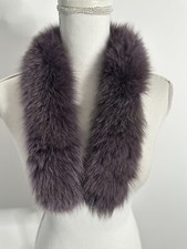 Col En Fourrure Renard Lila Prune 80x10cm