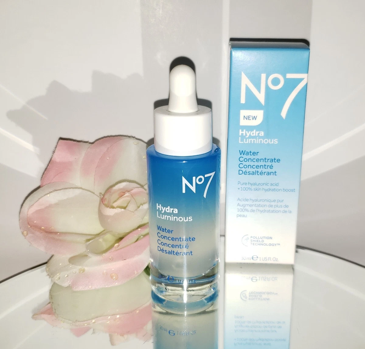 Boots No 7 Hydra Luminous Water Concentrate concentré désaltérant 30ml  5045096241901