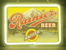 Rainier Beer Bar Shop Convenience Store Pub Display Light Neon Sign