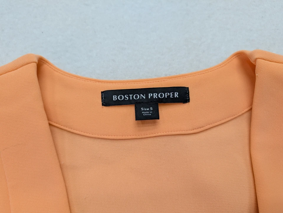 Vestido para mujer Boston Proper talla S naranja mandarina elástico funda tejida Foto 3 de 4
