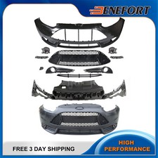 Front Bumper Cover Kit With Grille And Fog Light For 2013 2014 Ford Focus St