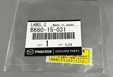 Genuine Mazda Eunos/MX5 Caution Label. Brand New. B660-15-031