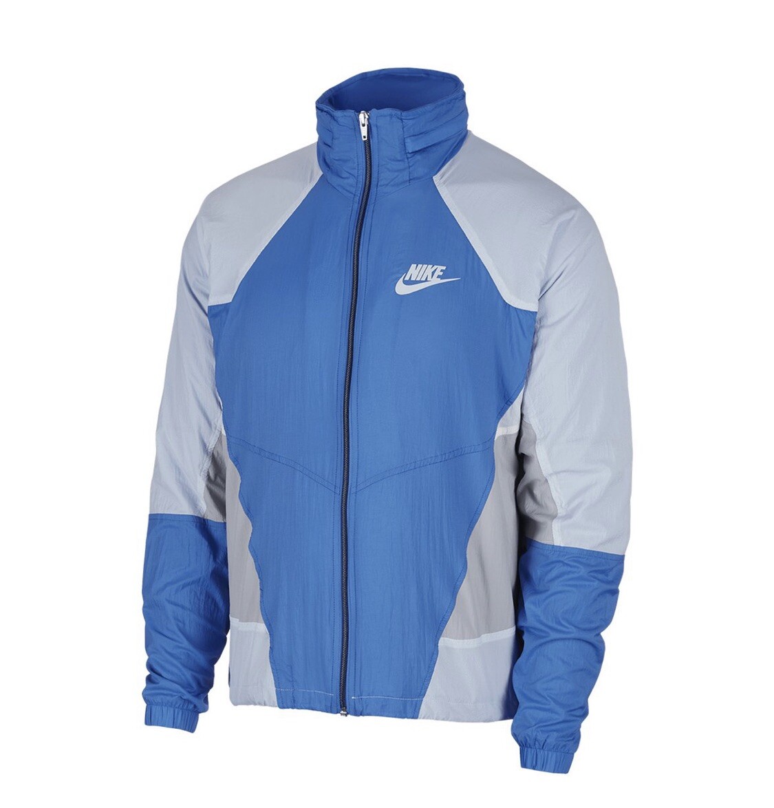 Nike Sportswear Men's Hooded Woven Jacket L Blue Full Zip Blue Casual Gym New