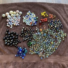 Large Mixed lot of marbles. Various brands Styles Sizes Colors