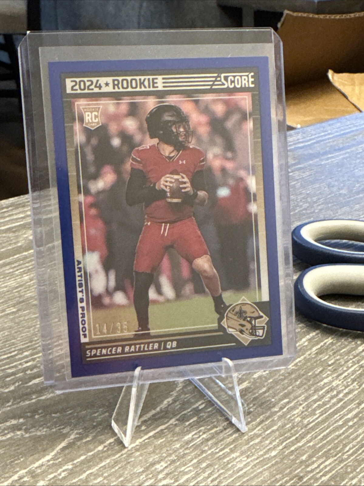 2024 Score Rookies Artist's Proof 29/35 Spencer Rattler #345 Rookie RC