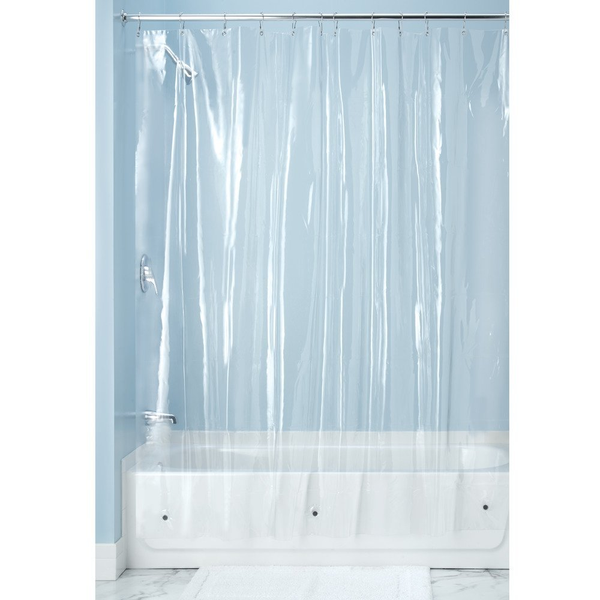 InterDesign 14581 Vinyl Shower Curtain Liner Clear Extra Long 72 x 96