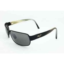 Maui Jim Black Coral MJ 249-2M Rectangle Black Sunglasses Neutral Gray Lens B