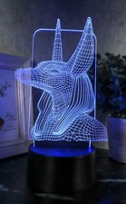 Egyptian God Of Afterlife Anubis Acrylic Art Panel Colorful LED Night Light