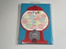 Hallmark Bubble Gum Machine Party Invitation Cards Pack of 10 Invitations