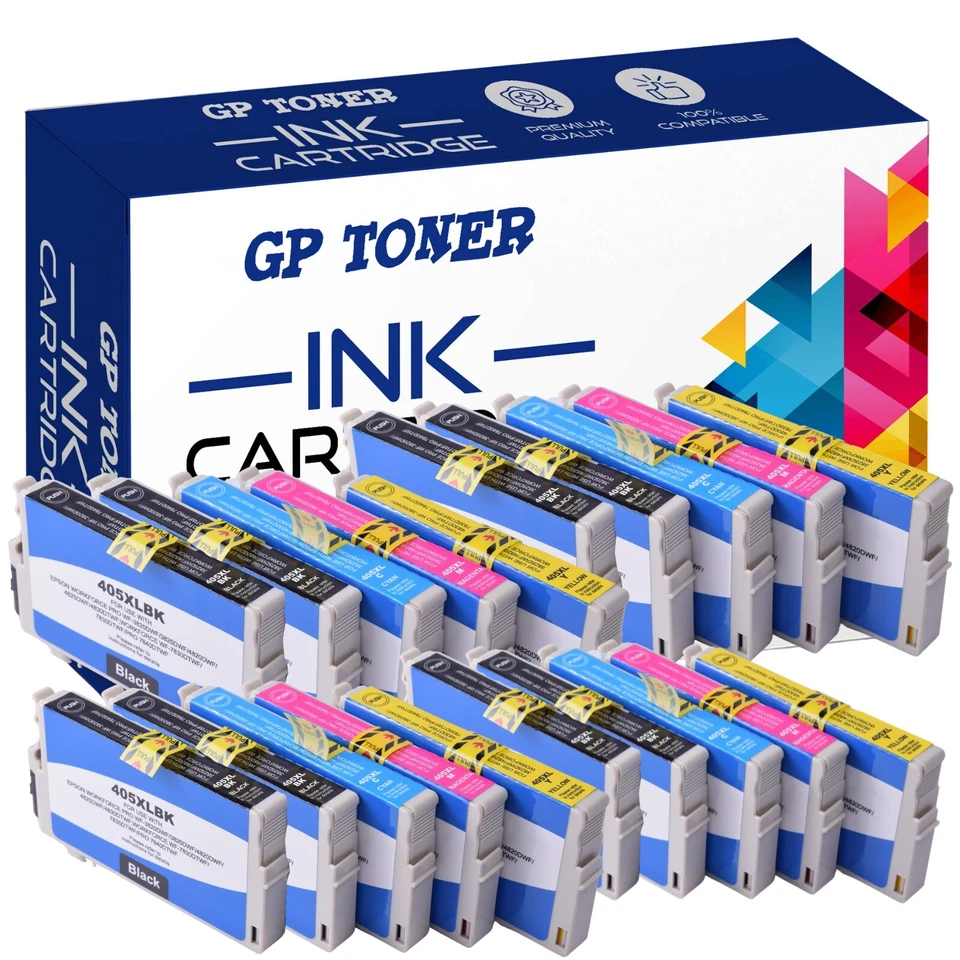 GP TONER Cartucce compatibile per Epson 405 XL WorkForce Pro WF 3820 3825 3830 4820 4825