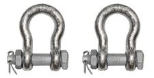 Two 2x 3/8" Safety Anchor Shackle D Ring Rigging Clevis 1 ton, 2000 lbs Lift