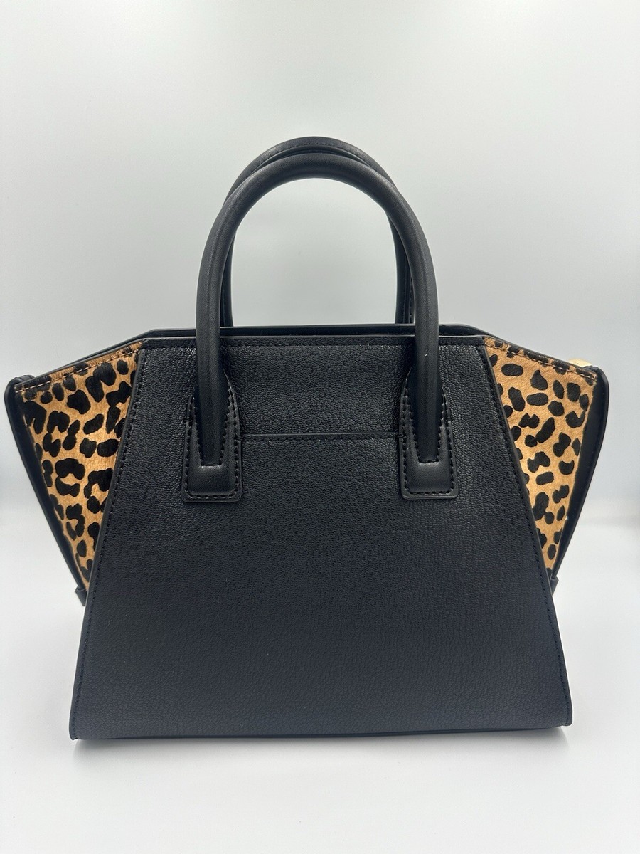 Michael Kors Small Avril Leopard Print Black Multi Leather Bag