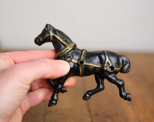 Antique CAST IRON HORSE DRAWN FIRE ENGINE Ladder WAGON Toy HUBLEY Arcade Part C