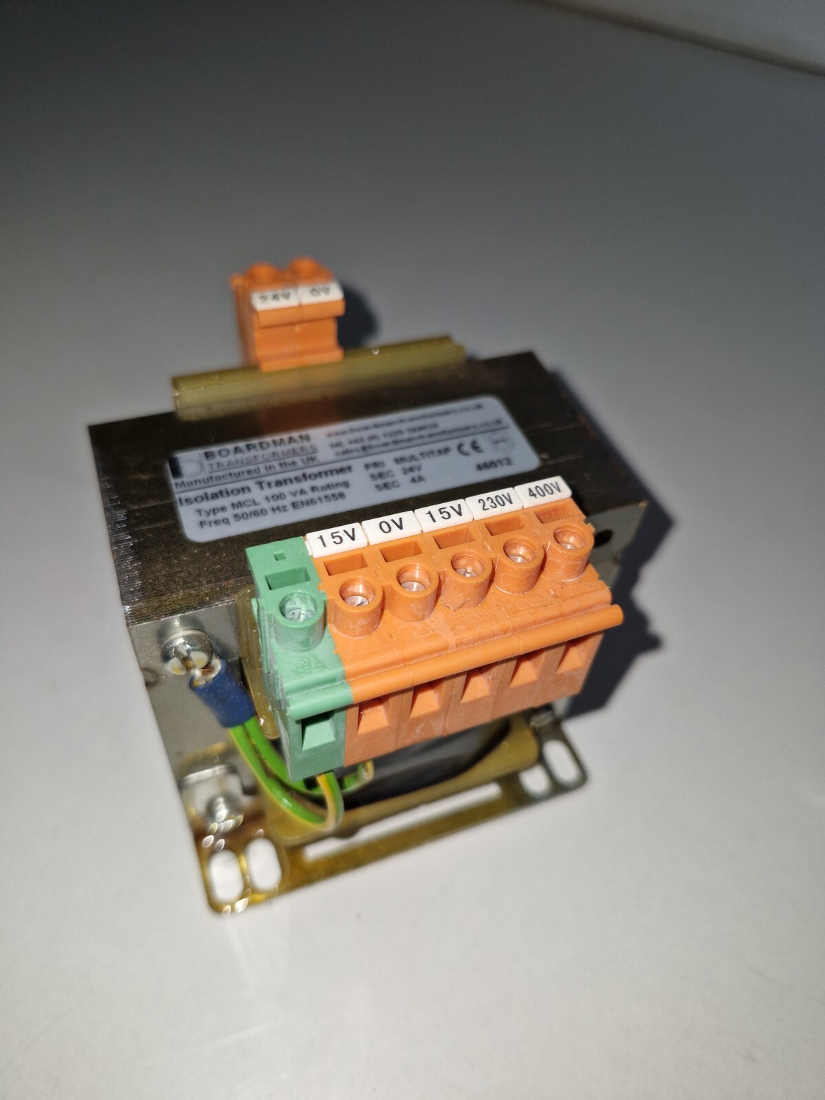 Boardman Isolation Transformer MCL 100va multitap 50/60Hz 24v 4a Power