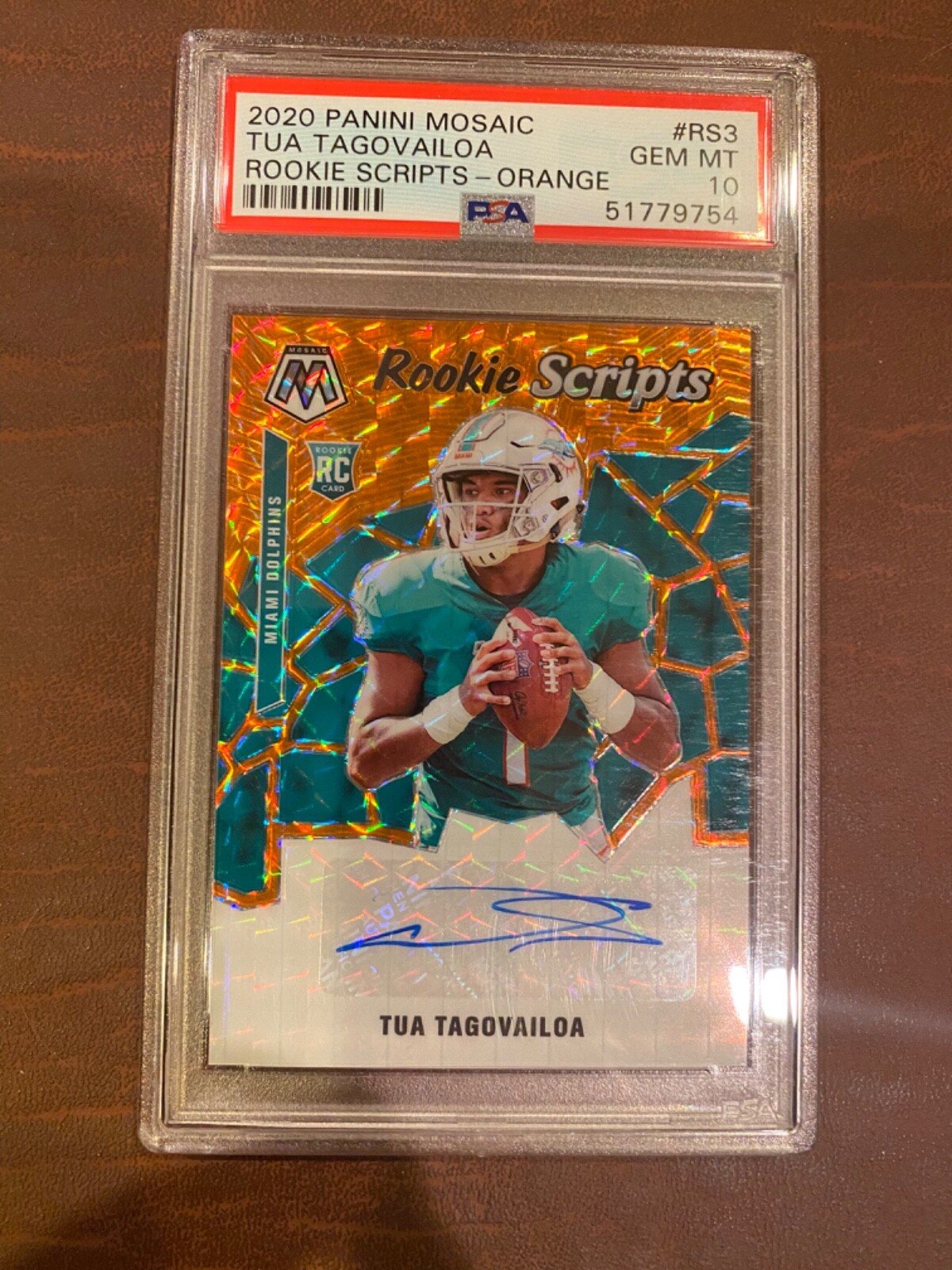 Tua Tagovailoa Panini Mosaic Rookie Scripts #RS3 Orange
