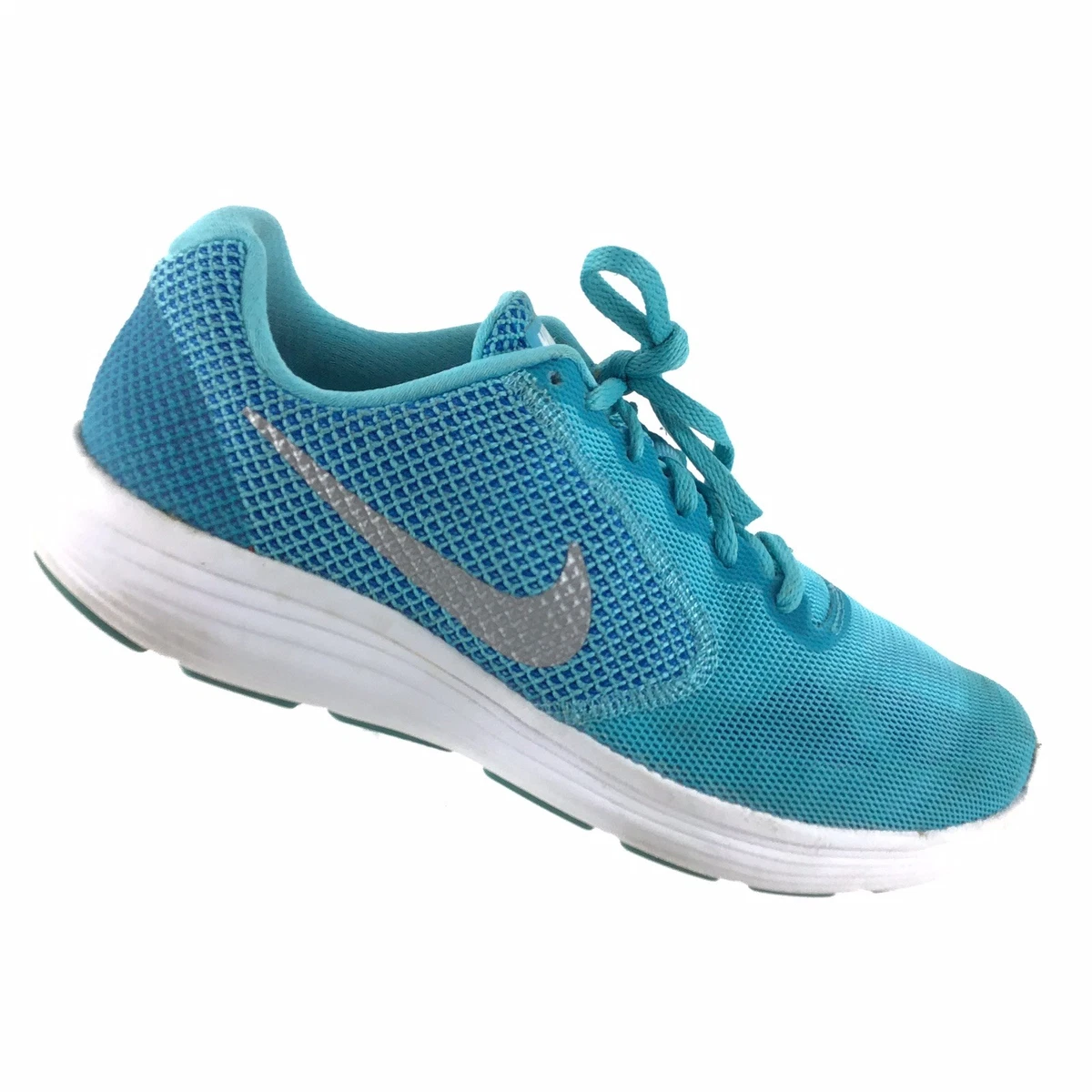 Ruina implícito insertar Nike Revolution 3 819303 Light Blue Silver Running Walking Women 9.5 Shoes  R7S3 | eBay