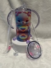 Love Care bear Inspired 12 oz kids sippy cup tumbler Unbranded