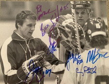 1980 USA OLYMPIC HOCKEY GOLD MEDAL 7 SIGNED 8X10 JIM CRAIG MIKE ERUZIONE PATRICK