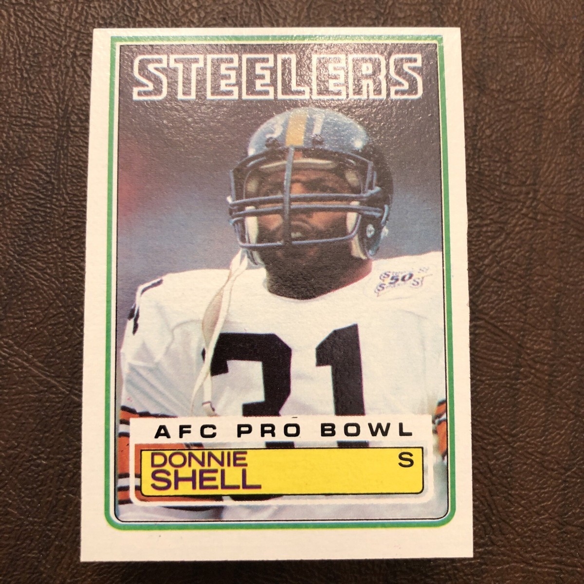 1983 TOPPS DONNIE SHELL #365 POTTSBURGH STEELERS FOOTBALL CARD HOF AFC PRO  BOWL