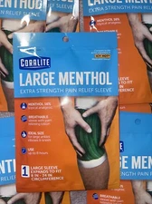 Coralite Large Menthol Sleeve Extra Strength Pain Relief Knees Ankles Elbows New