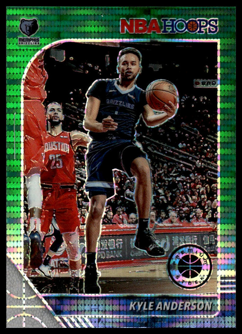 2019-20 Hoops Premium Stock #275 Kyle Anderson Prizms Green Pulsar