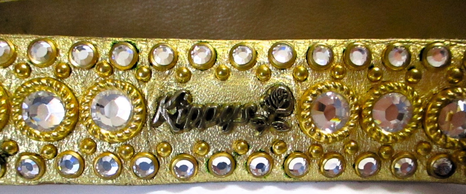 SIGNED KIPPY'S SWAROVSKI CRYSTALS COWGIRL WESTERN RODEO LEATHER BELT