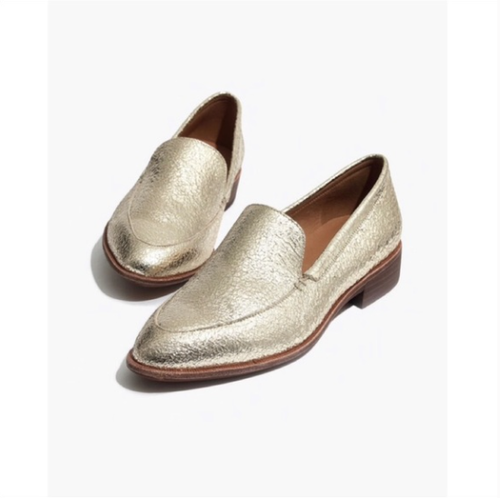 Frances Loafer in Crackle Metallic Size 