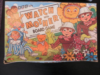 Vintage BBC TV Uhr mit Hauptbrettspiel. 1991. Paul Lamond komplett