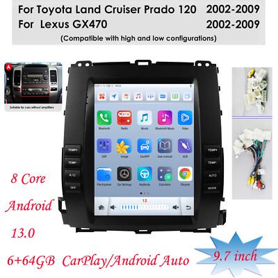9.7'' For Toyota Prado 02-09 Lexus GX470 Android 13 GPS Car Stereo Navi DSP 6+64G