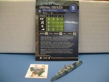  Axis Allies War at Sea TASK FORCE USS Hoel DD 533 24/60 with card 