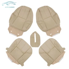 Tan Driver Passenger Bottom Top Seat Cover For Chevy Tahoe GMC Sierra 2007-2014