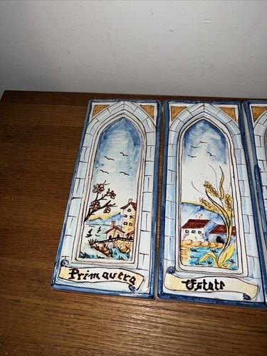 ceramiche ima montelupo Porzellanporträts 4er-Pack handbemalt italienische Kunst IMA - Bild 5 von 9