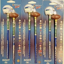 NFL Seattle Seahawks 6-PENCILS & 6-ERASERS, NEW