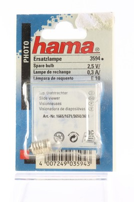 Hama Replacement Lamp 3594 for Motion Picture Viewer Bulb 2.5V 0.3A E10