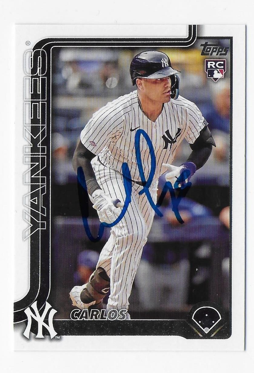 2025 TOPPS CARLOS NARVAEZ YANKEES RED SOX AUTOGRAPHED SIGNED