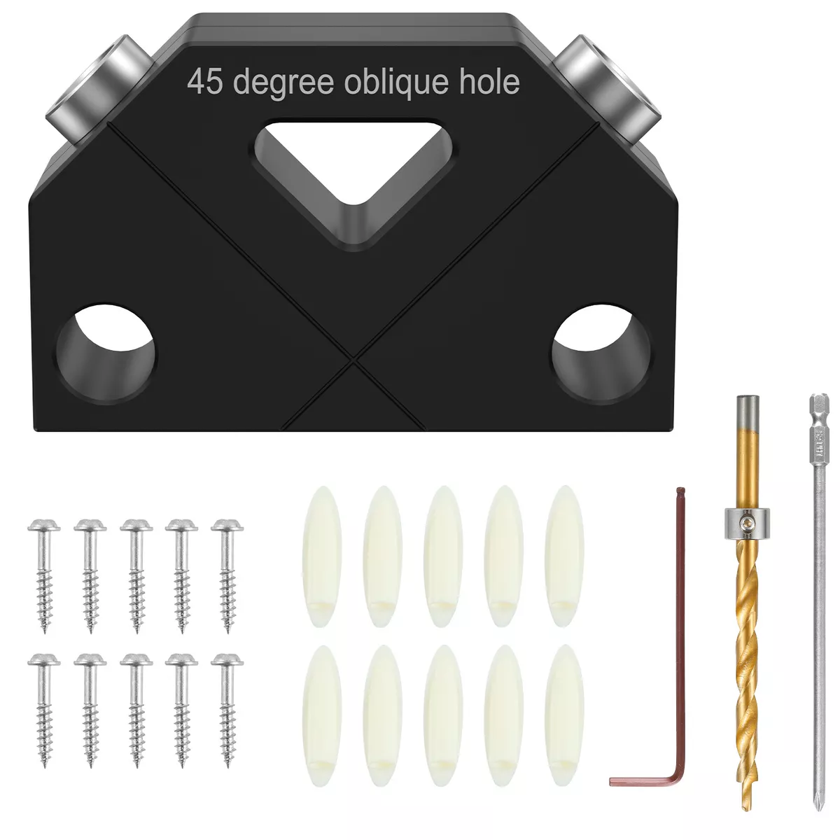 45 Angle Drill Guide Jig Dowel Jig Kit 45 Oblique Hole Drilling