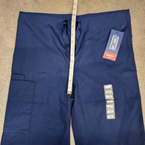 Cherokee Womens Pants Scrubs Uniforms XS Tall Blue Medical Drawstring Pockets - Picture 3 of 10
