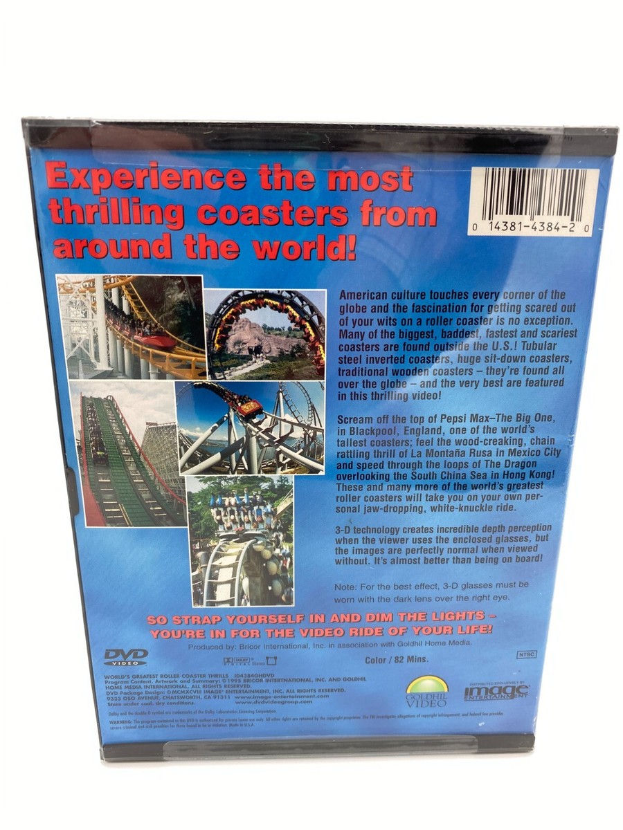 Worlds Greatest Roller Coaster Thrills in 3-D (DVD, 1998) for sale