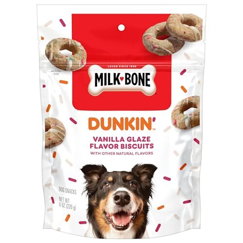 Milk-Bone Limited Edition Dunkin' Vanilla Glaze Flavor Biscuit Dog Treats, 8 Oz