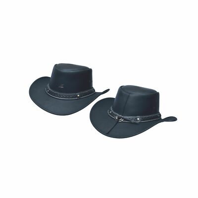 AK Leather Hat Bush Safari Hats,Hand  Crafted,Western/Cowboy/Outback/Australian UK