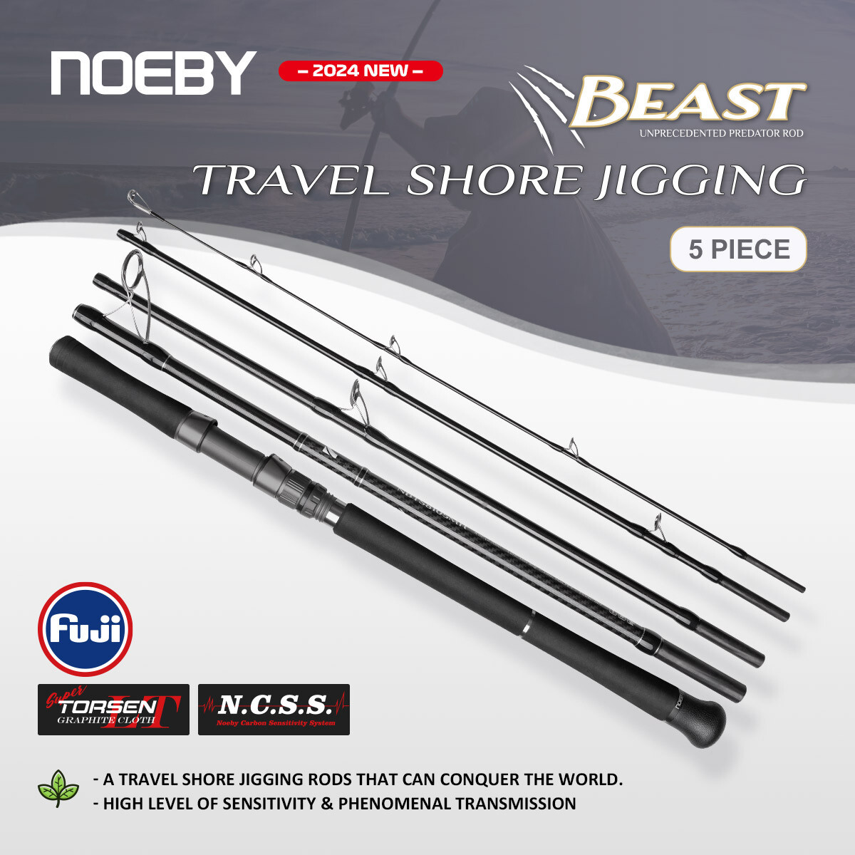Noeby Beast Travel Shore Jigging Fishing Rod Boarding Spinning