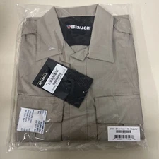 BLAUER 8731 Silver Tan TENX B.DU Long Sleeve  Supershirt MED REGULAR Ripstop