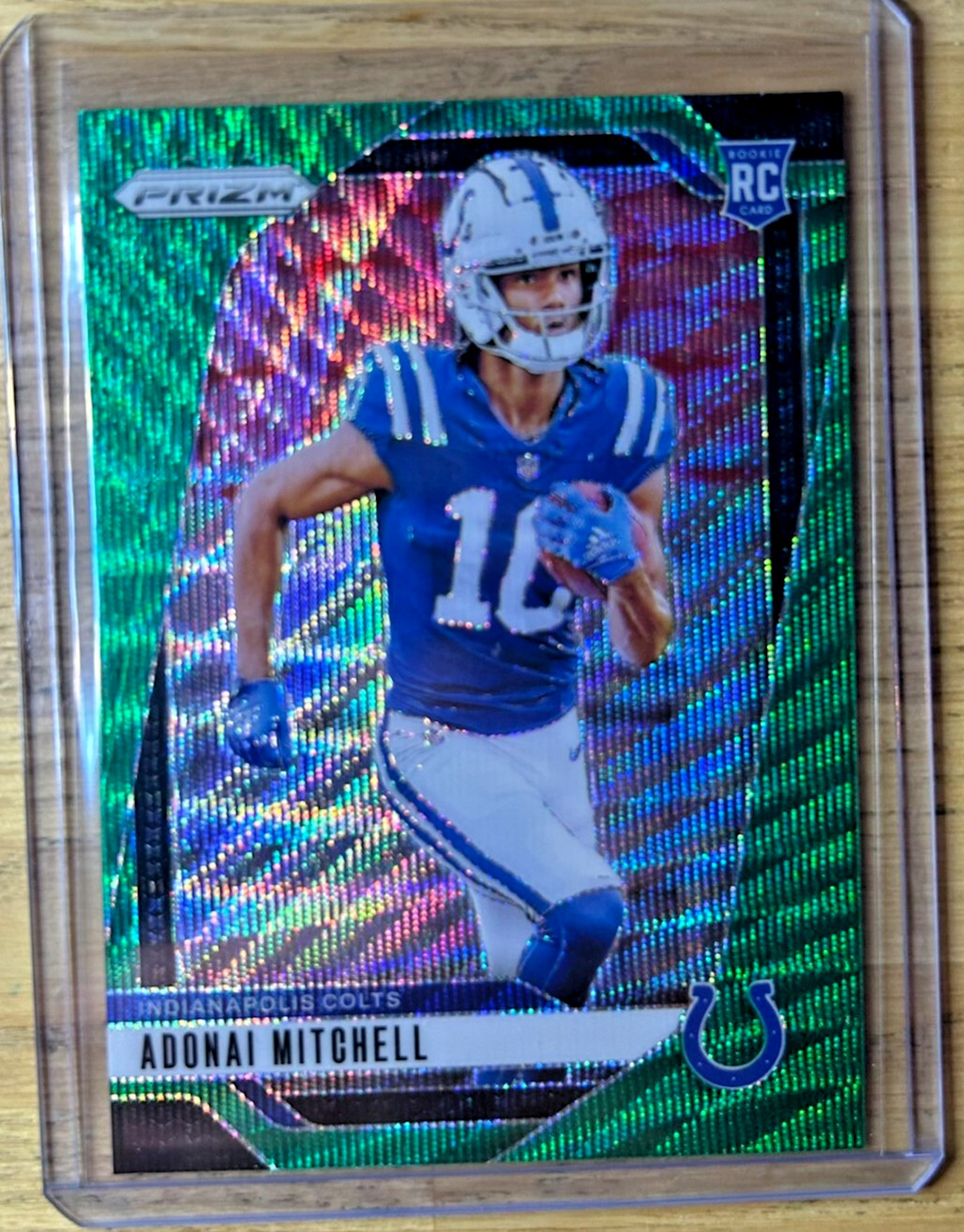 ADONAI MITCHELL 2024 Panini Prizm GREEN WAVE ROOKIE RC SP #303 - COLTS