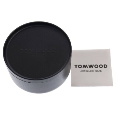 Tomwood Oval Black Molecule Signet Ring Sterling Silver Size
