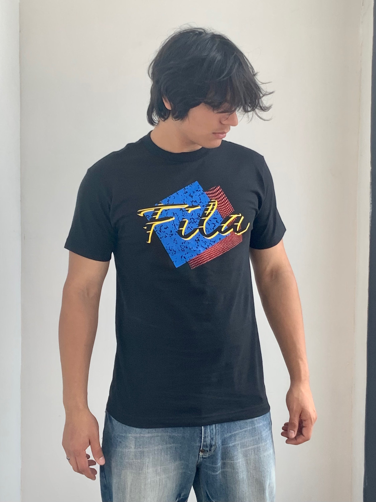T shirt uomo Fila nera blu rosso manica corta