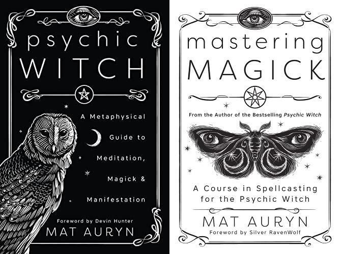 Psychic Witch & Mastering Magick by Mat Auryn 2 Book Set Collection