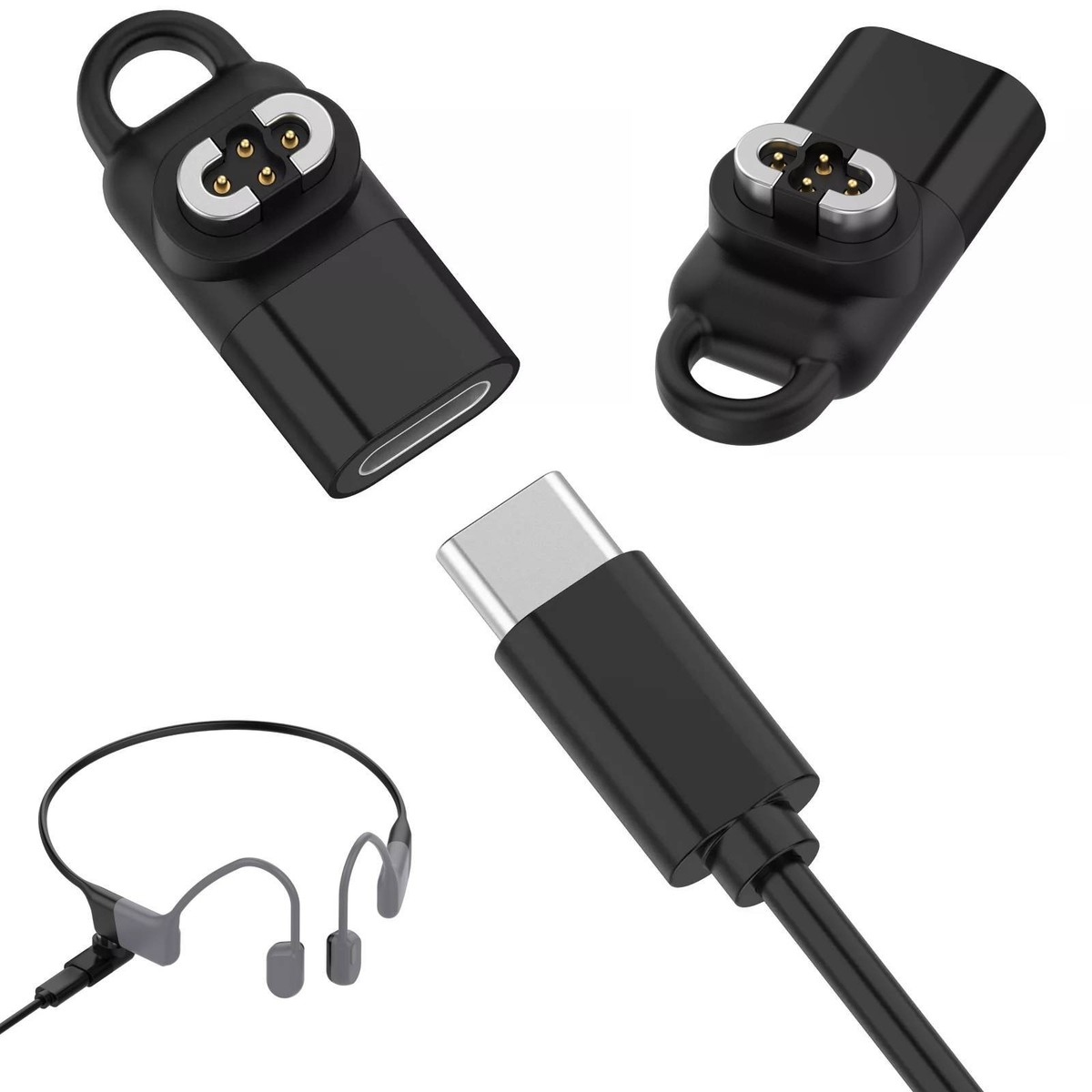 Type-C Connector Adapter for Shokz OpenSwim Pro S710 Headset 